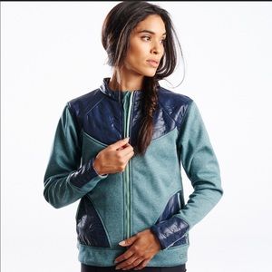 Oiselle Cloud Control Jacket Fuzzy Teal 